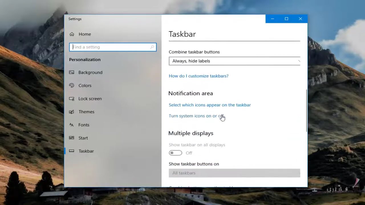 How to Disable Windows Taskbar on the Second Display