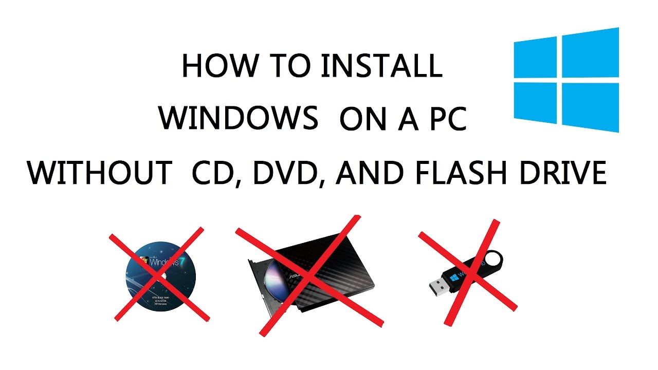 How to install Windows without CD, DVD or USB Flash Drive ( Step by Step Instructions )