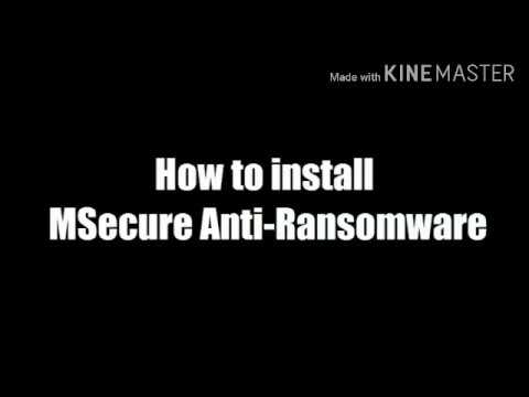 How to install msecure & pc doctor anti-ransomware