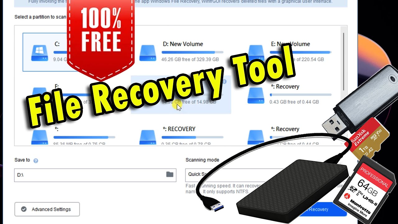 100% Free File Recovery Tool: Restore Corrupted Disks and Recover Deleted Files